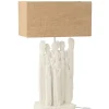 Lampa stołowa FIGURINES 58 cm biała naturalna
