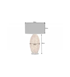 Lampa stołowa FLANK 40 cm czarno złota