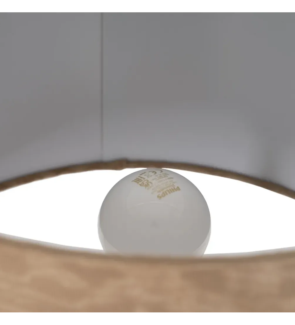 Lampa stołowa GETMARY 68 cm złoto beżowa