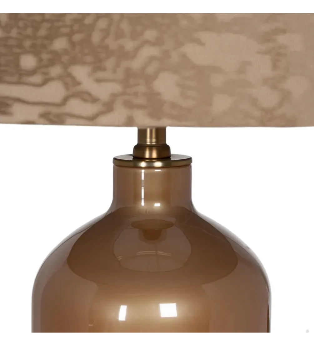 Lampa stołowa GETMARY 68 cm złoto beżowa