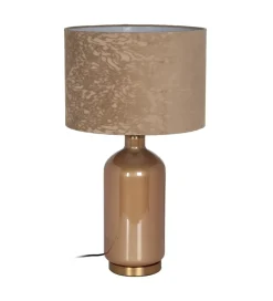 Lampa stołowa GETMARY 68 cm złoto beżowa
