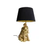 Lampa stołowa Happy Elefant 48 cm złoto czarna