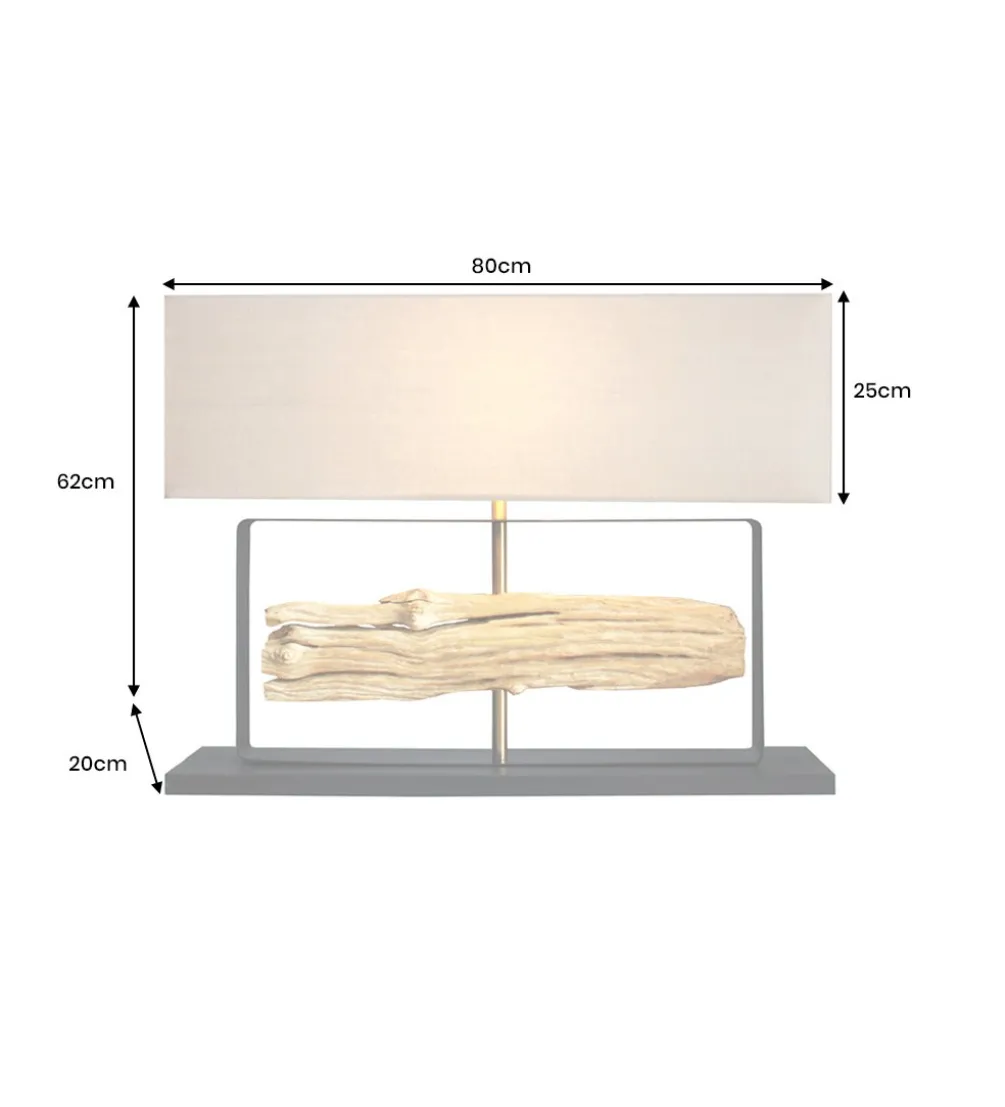 Lampa stołowa HELA 60 cm beżowa