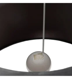 Lampa stołowa HEMLA 64 cm szklana czarno szara