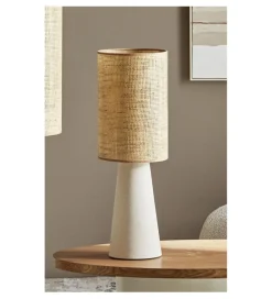 Lampa stołowa HERACLES 66 cm ceramika ratan