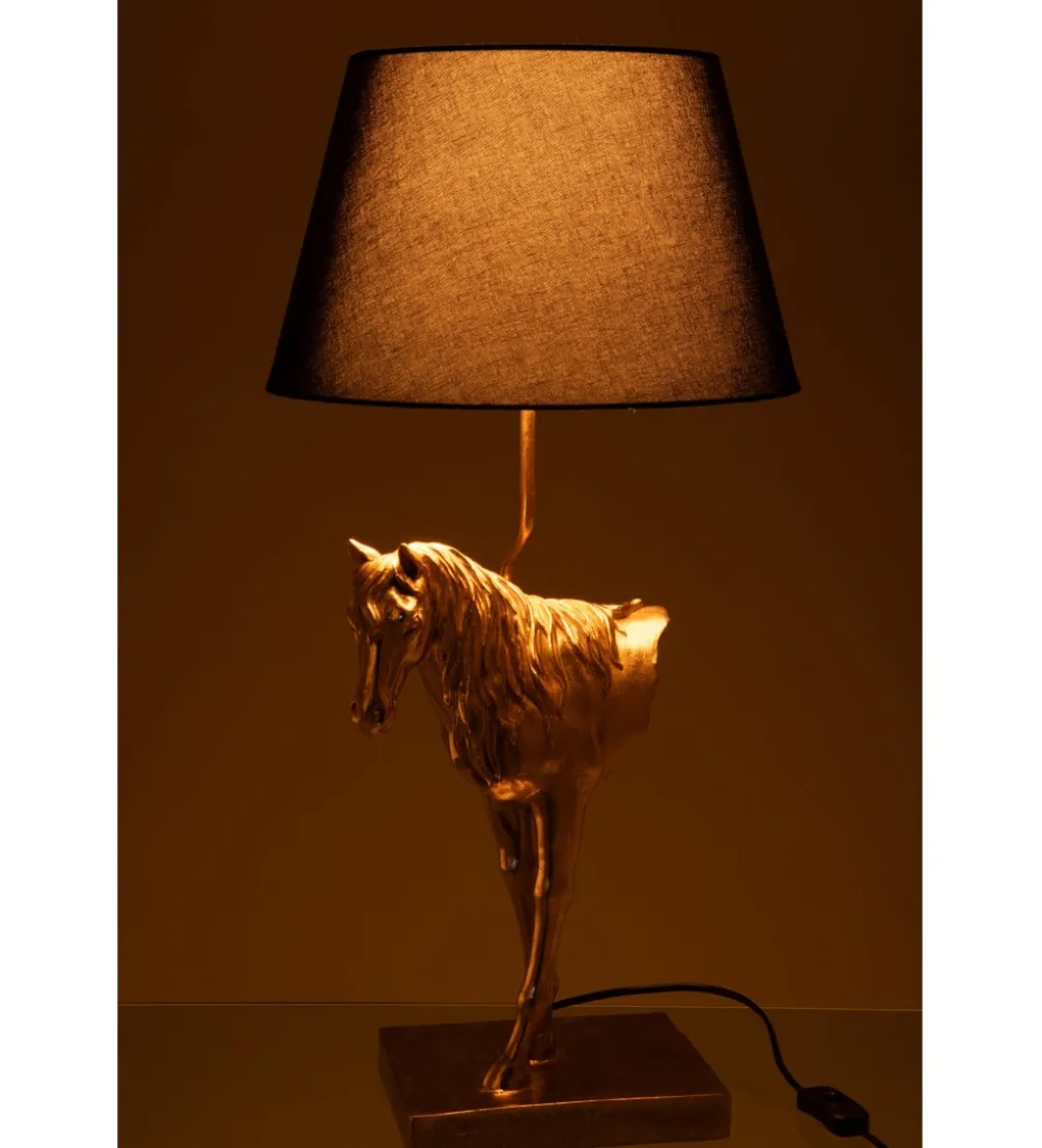 Lampa stołowa HORSE 70 cm złota