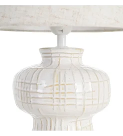Lampa stołowa ILUMINA 41 cm ceramika biała