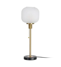 Lampa stołowa KESAMON 60 cm złotobiała