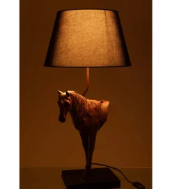 Lampa stołowa KOŃ 70 cm ciemnobrązowy