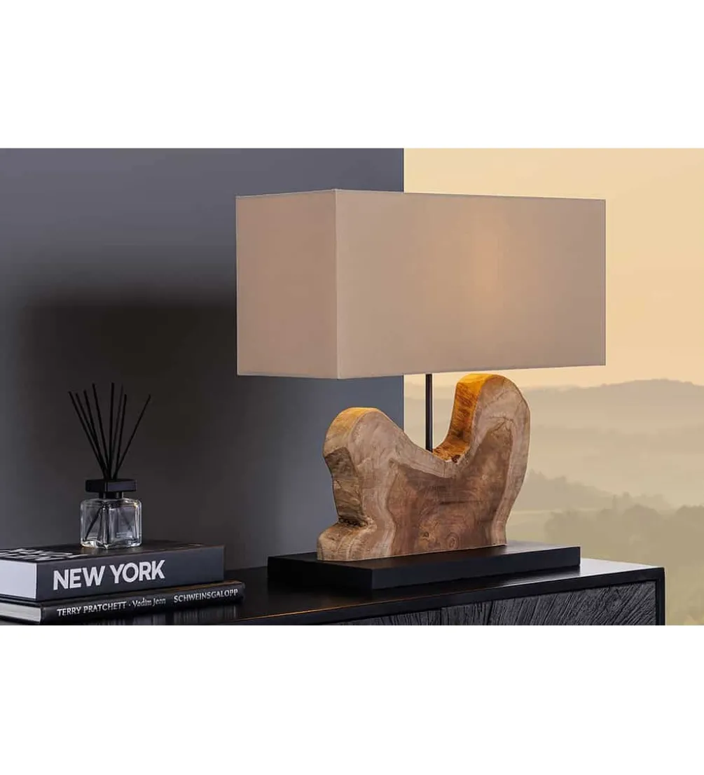 Lampa stołowa KORA 50 cm beżowa