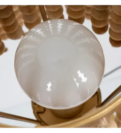 Lampa stołowa KORGAL 50 cm naturalna złota