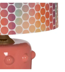 Lampa stołowa LATEBLE 60 cm ceramika różowa