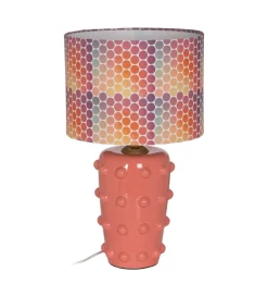 Lampa stołowa LATEBLE 60 cm ceramika różowa