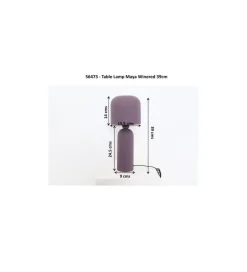 Lampa stołowa MAYA 39 cm fioletowa