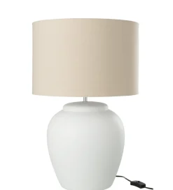 Lampa stołowa MELI 41 cm biała