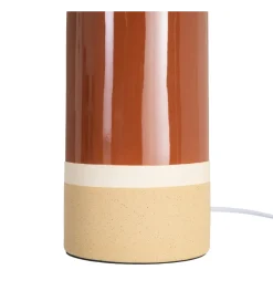 Lampa stołowa MENOSEA 51 cm terrakota kremowa
