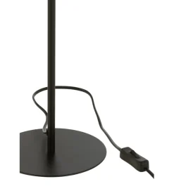 Lampa stołowa MERTAN 50 cm rattan czarna