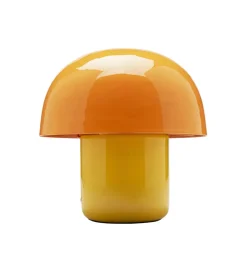 Lampa stołowa MUSHROOM 20 cm żółto pomarańczowa