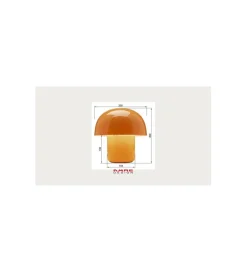 Lampa stołowa MUSHROOM 20 cm żółto pomarańczowa