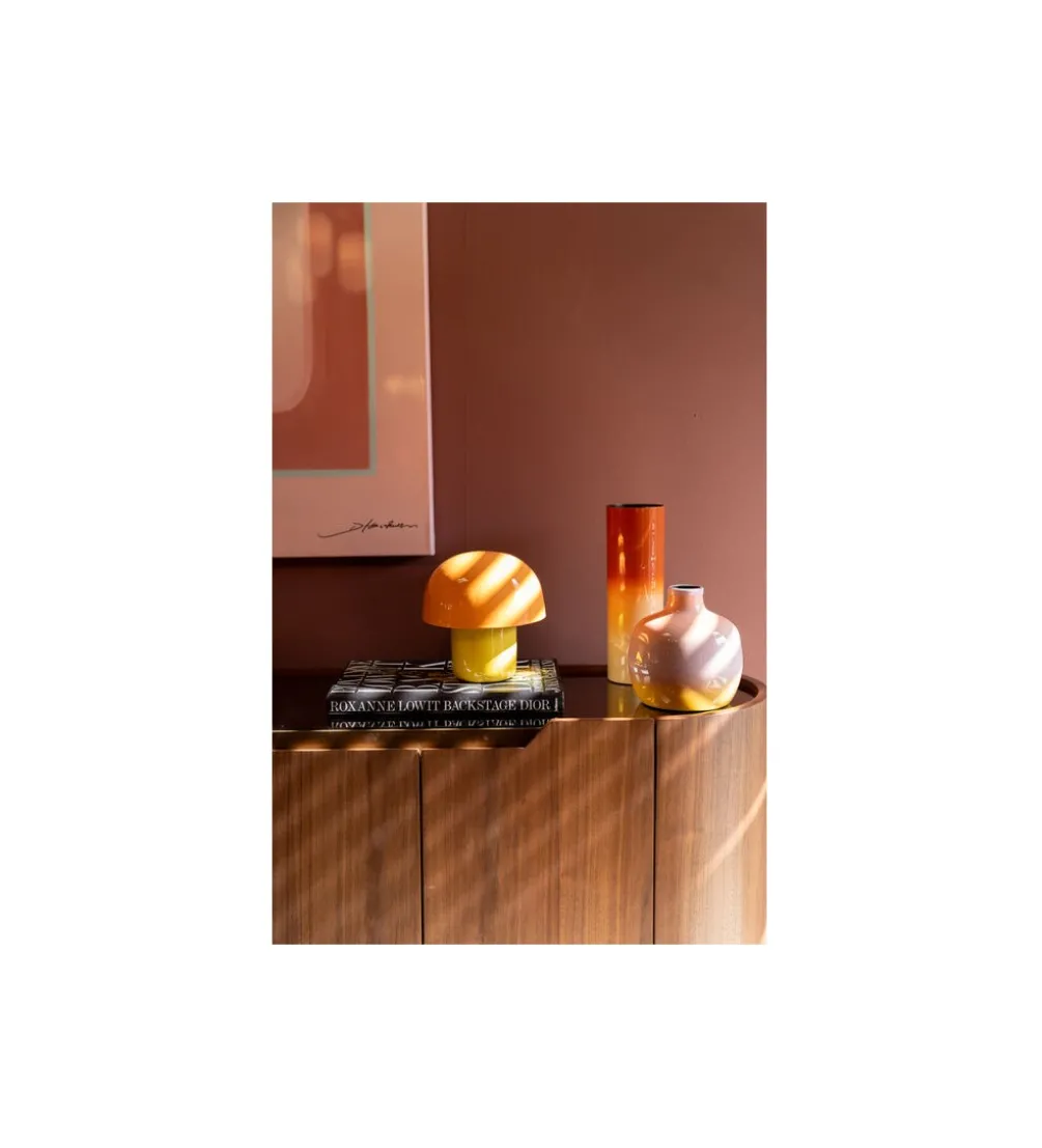 Lampa stołowa MUSHROOM 20 cm żółto pomarańczowa