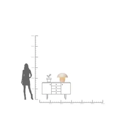 Lampa stołowa MUSHROOM 44 cm beżowa