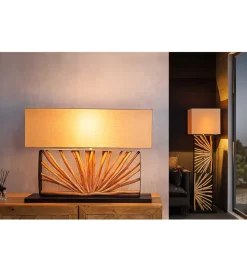 Lampa stołowa OMAR 80 cm beżowa