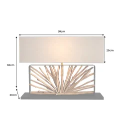 Lampa stołowa OMAR 80 cm beżowa