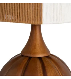 Lampa stołowa OPANEM 47 cm brązowobiała