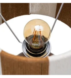 Lampa stołowa OPANEM 47 cm brązowobiała