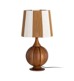 Lampa stołowa OPANEM 47 cm brązowobiała