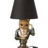 Lampa stołowa OWL SHADE 56 cm złoto antyczny brąz