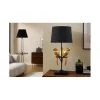 Lampa stołowa Papuga 35 cm czarno złota