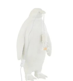 Lampa stołowa Pingwin 35 cm biała