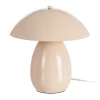 Lampa stołowa POBURNA 25 cm beżowa
