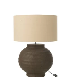 Lampa stołowa RETUL 62 cm terrakota brązowa