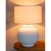Lampa stołowa SCADY 62 cm terrakota biała
