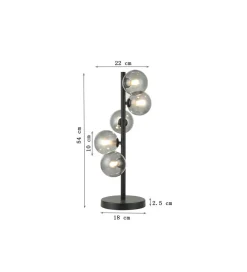 Lampa stołowa SCALA BALLS 54 cm czarna