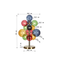 Lampa stołowa SCALA BALLS 62 cm wielokolorowe