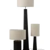 Lampa stołowa SHARY 85 cm drewno ailanthus czarna
