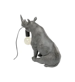 Lampa stołowa SITTING RHINO 42 cm szara