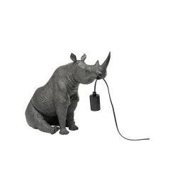 Lampa stołowa SITTING RHINO 42 cm szara