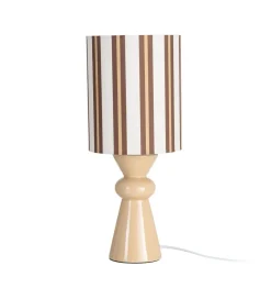 Lampa stołowa STRIPENMA 43 cm beżowa kremowa
