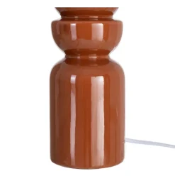 Lampa stołowa STRIPENMA 47 cm terrakota kremowa