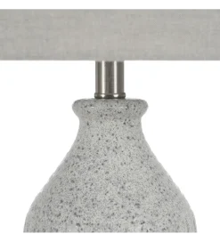 Lampa stołowa UCHAT 73 cm ceramika szara