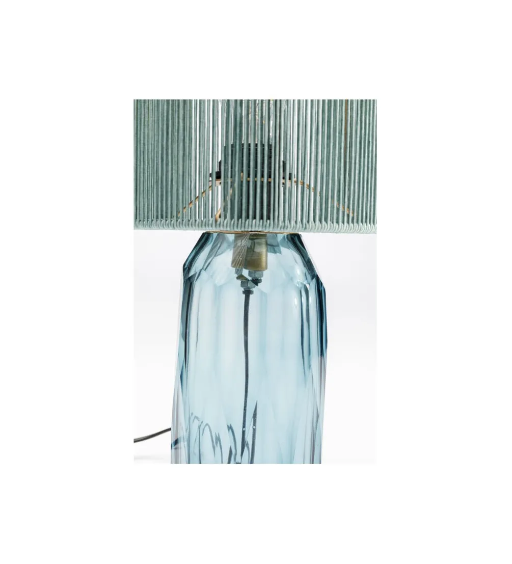 Lampa stołowa VECCHIO 42 cm niebieska