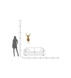 Lampa ścienna ANIMAL GOAT 45 x 74 cm złota