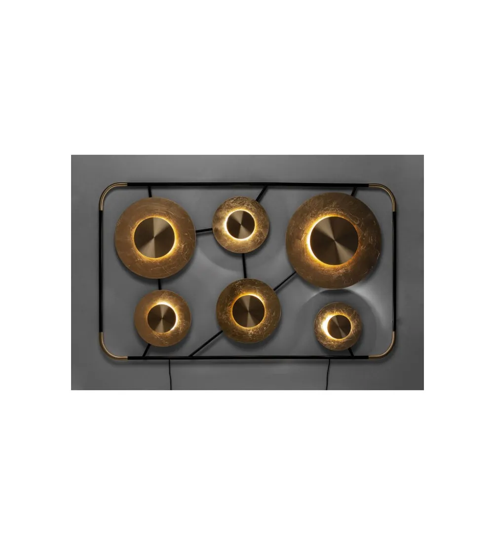 Lampa ścienna DISC 110 x 185 cm złota