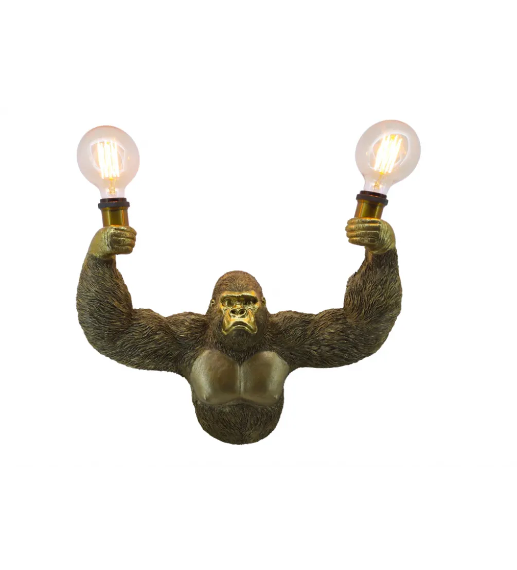 Lampa ścienna KING APE 50 cm złota