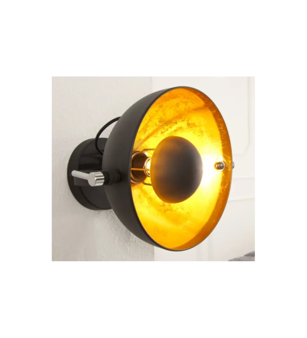 Lampa ścienna Studio czarno złota