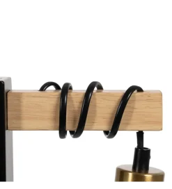 Lampa ścienna VITES 52 cm czarna naturalna